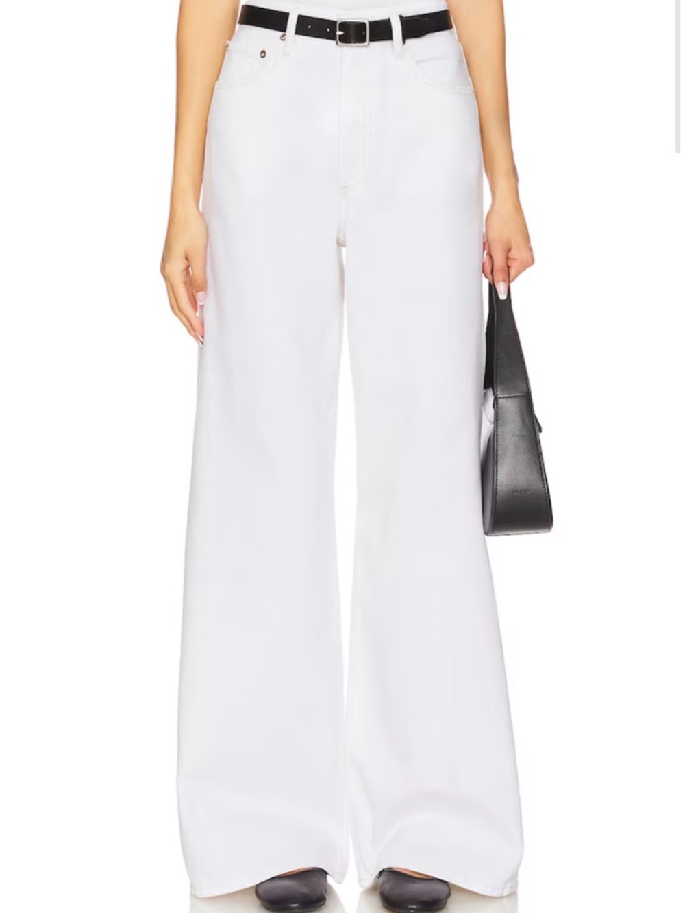 Agolde Off-White High-Rise Jeans
